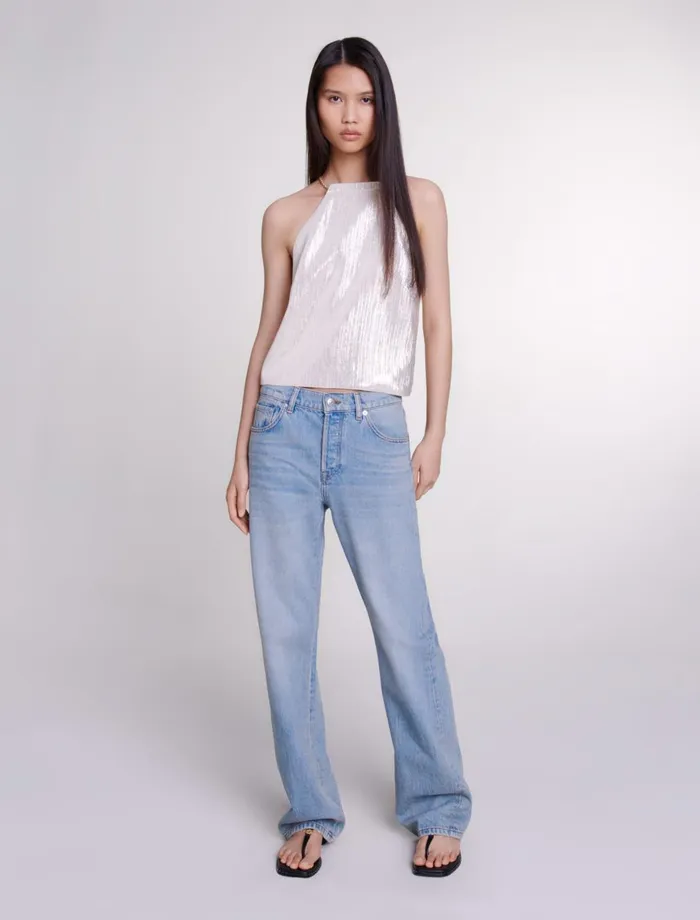 Pants and Jeans Women Maje WideLeg Jeans Blue