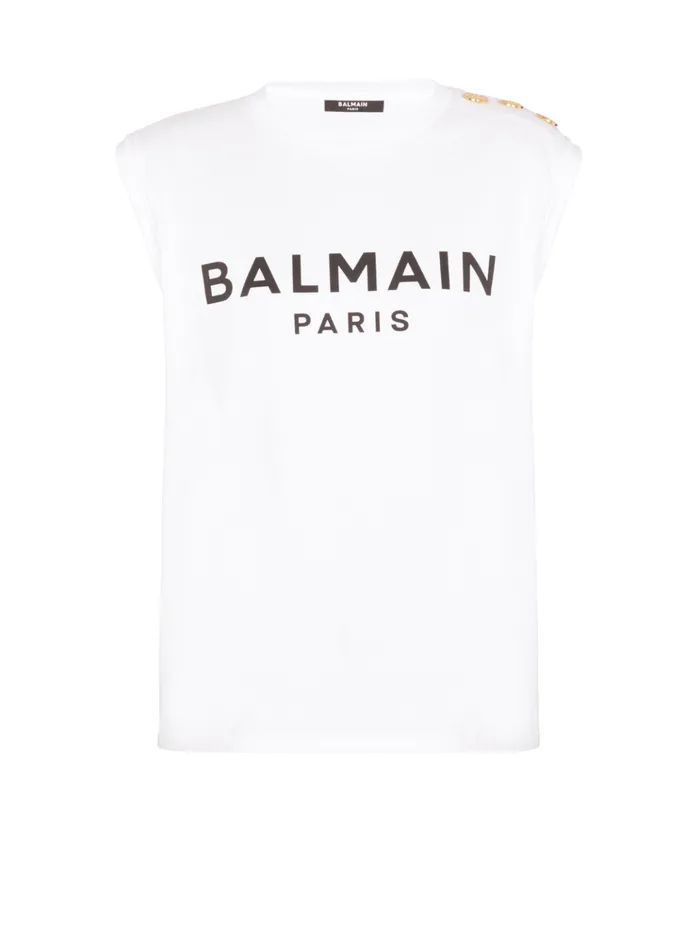Paris Tank Top White Women Balmain TShirts