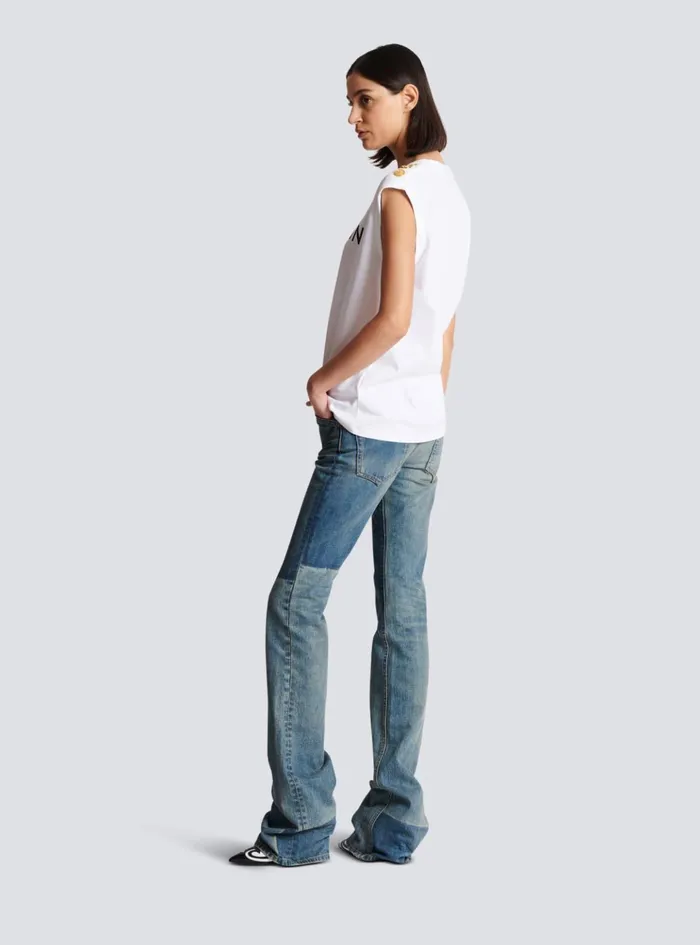Paris Tank Top White Women Balmain TShirts