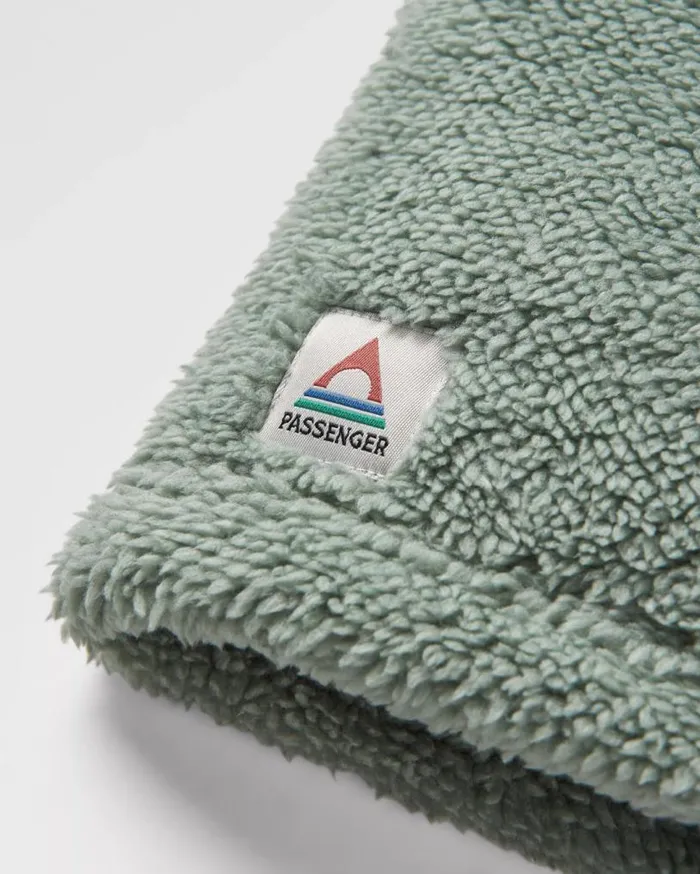 Passenger Clothing Ash Recycled Sherpa Fleece Snood Pistachio WomenMen Scarves and Neckwear