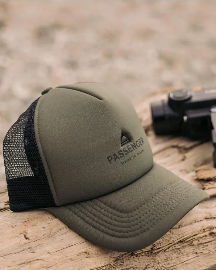 Passenger Clothing Beechey Snapback Trucker Cap Khaki WomenMen Caps and Hats