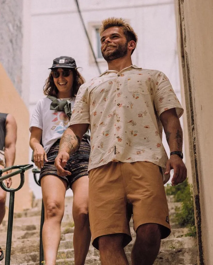 Passenger Clothing Cove Organic Cotton Short Sleeve Shirt Taco Time Birch Men Shirts