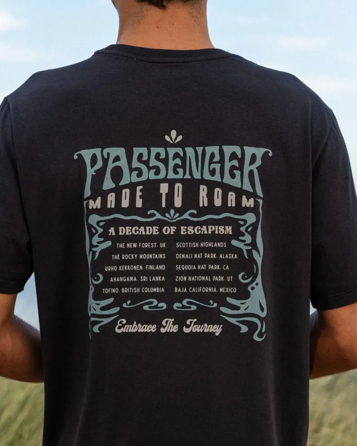 Passenger Clothing Decade Recycled Cotton TShirt Black Men TShirts and Vests