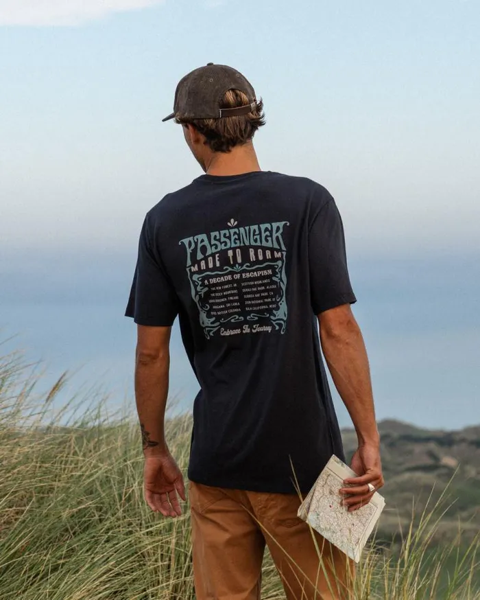 Passenger Clothing Decade Recycled Cotton TShirt Black Men TShirts and Vests