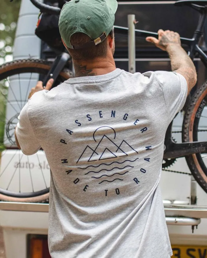 Passenger Clothing Escapism Recycled Cotton TShirt Grey Marl Men TShirts and Vests