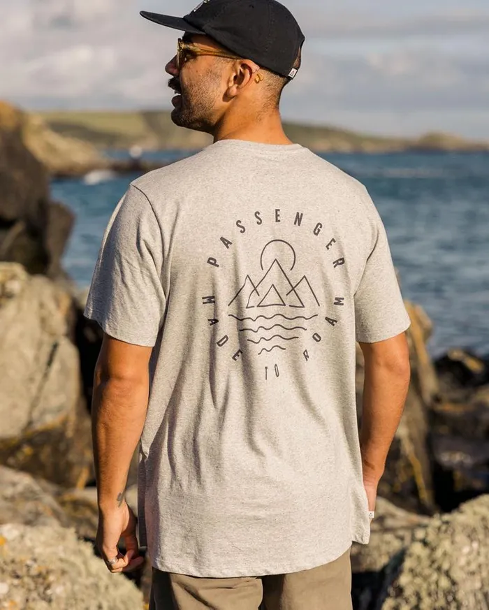 Passenger Clothing Escapism Recycled Cotton TShirt Grey Marl Men TShirts and Vests