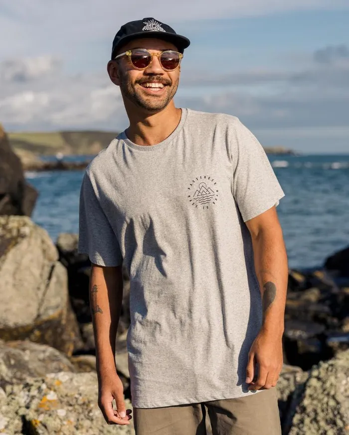 Passenger Clothing Escapism Recycled Cotton TShirt Grey Marl Men TShirts and Vests