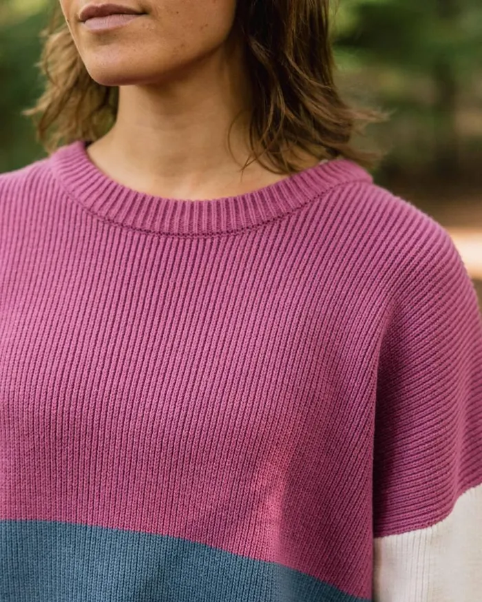 Passenger Clothing Gondwana Oversized Knitted Jumper Washed Blue Women Knitwear