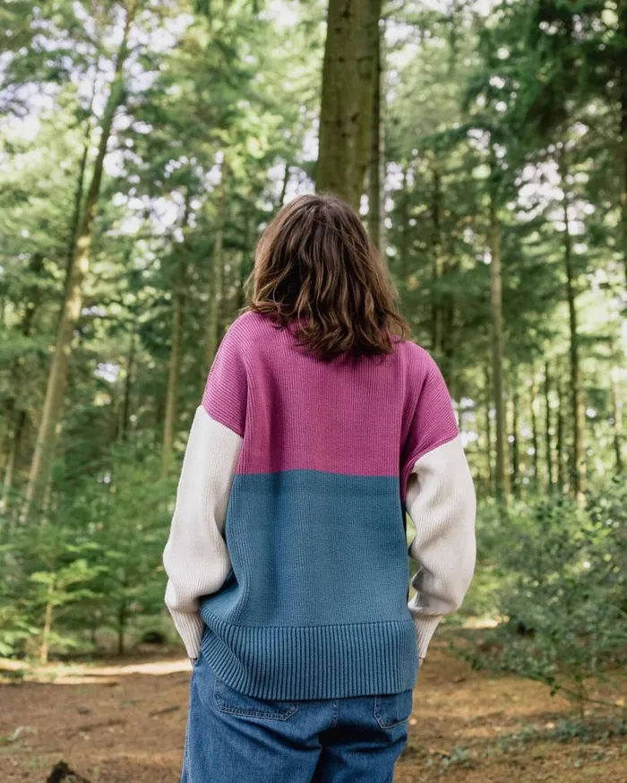 Passenger Clothing Gondwana Oversized Knitted Jumper Washed Blue Women Knitwear