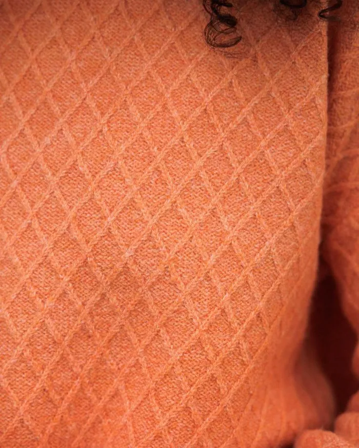 Passenger Clothing Hinterland Recycled Knitted Jumper Apricot Women Knitwear