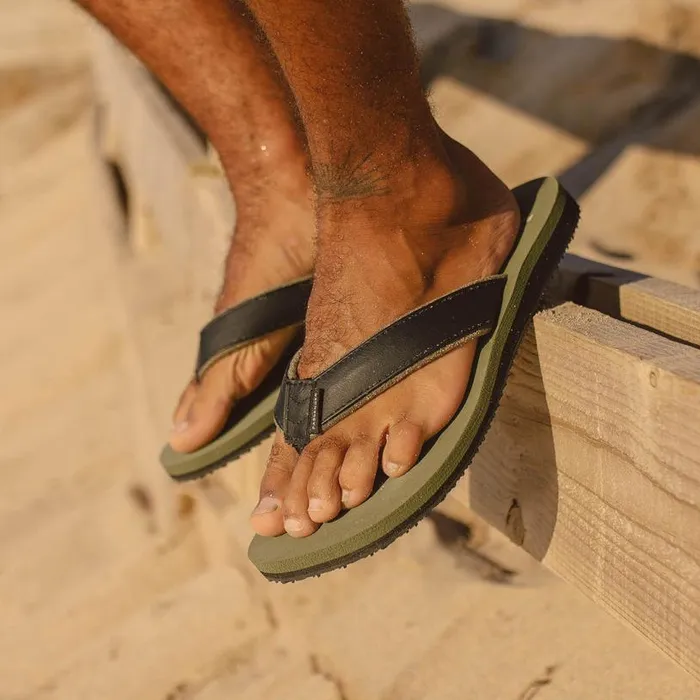 Passenger Clothing Laguna Flip Flop Laurel Green Men Flip Flops and Sandals