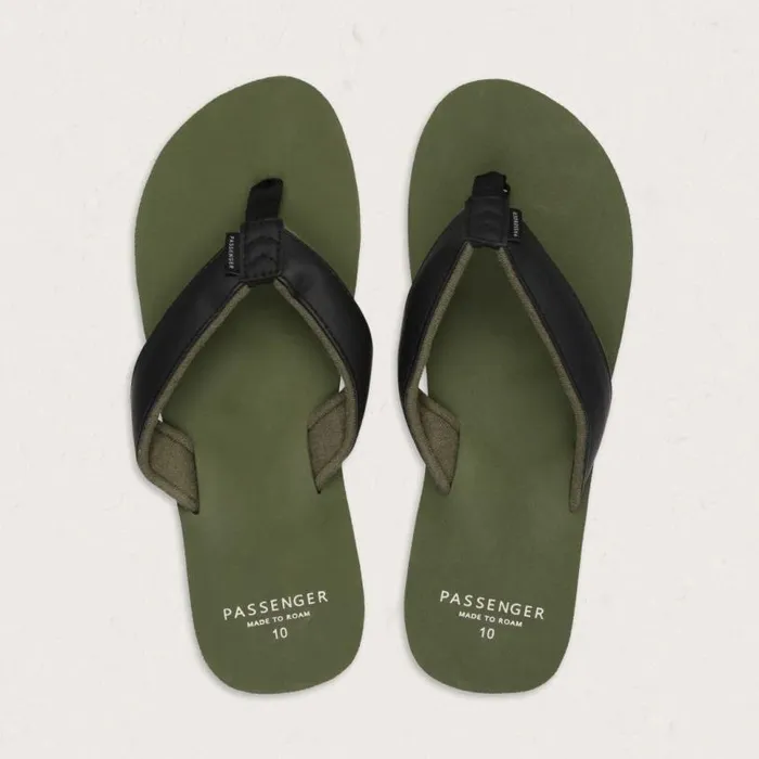 Passenger Clothing Laguna Flip Flop Laurel Green Men Flip Flops and Sandals