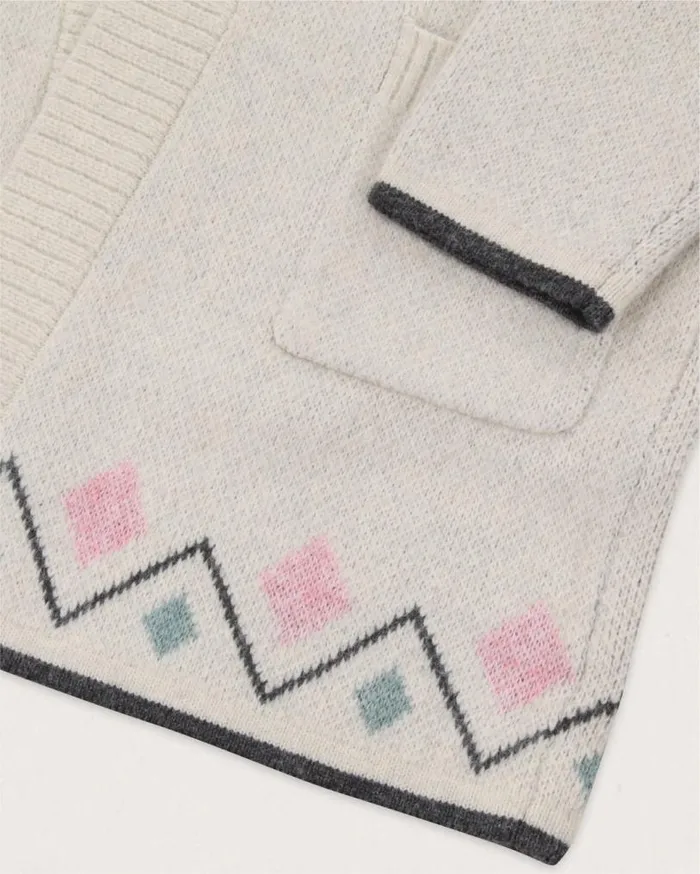 Passenger Clothing Leif Recycled Yarn Cardigan Off White Women Knitwear