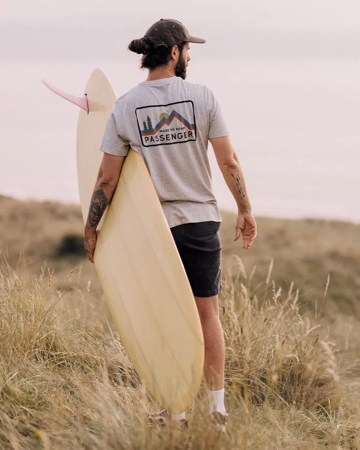 Passenger Clothing Made To Roam Recycled Cotton TShirt Grey Marl Men TShirts and Vests