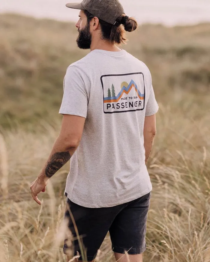 Passenger Clothing Made To Roam Recycled Cotton TShirt Grey Marl Men TShirts and Vests