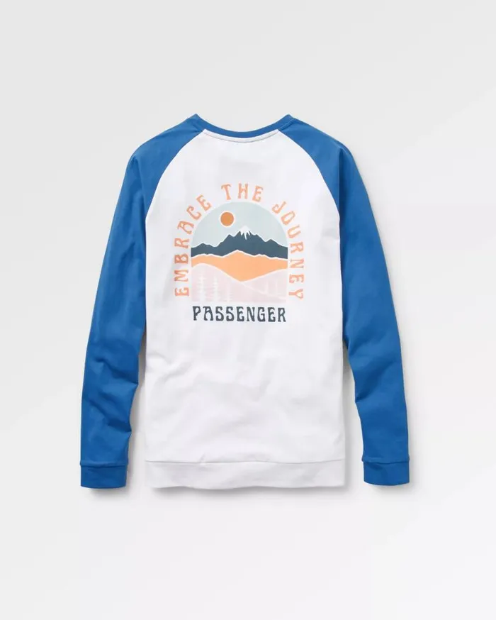 Passenger Clothing Outlook Recycled LS TShirt True Blue Women Tops and TShirts