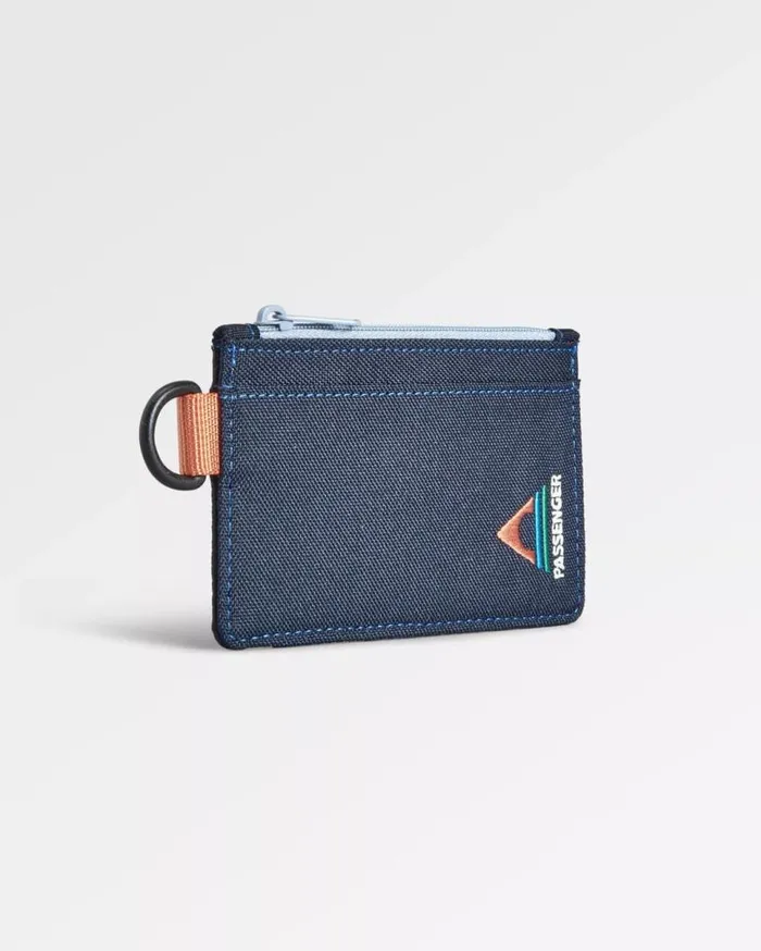 Passenger Clothing Recycled Card Holder Dark Denim WomenMen Backpacks and Bags