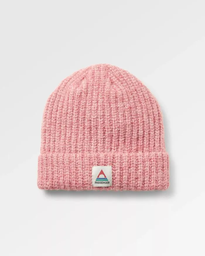 Passenger Clothing Redwood Fleece Lined Recycled Beanie Rose WomenMen Beanies