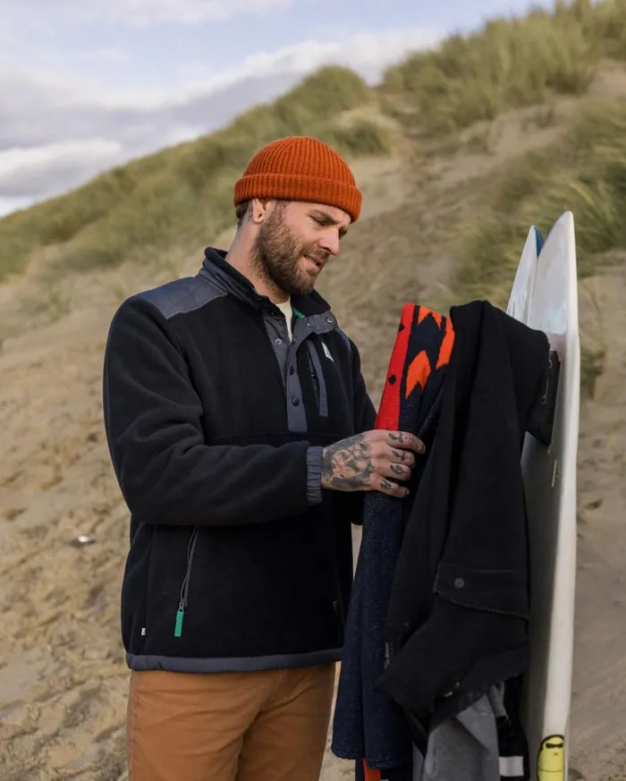 Passenger Clothing Solace Recycled SherpaLined Polar Fleece Black Men Fleece