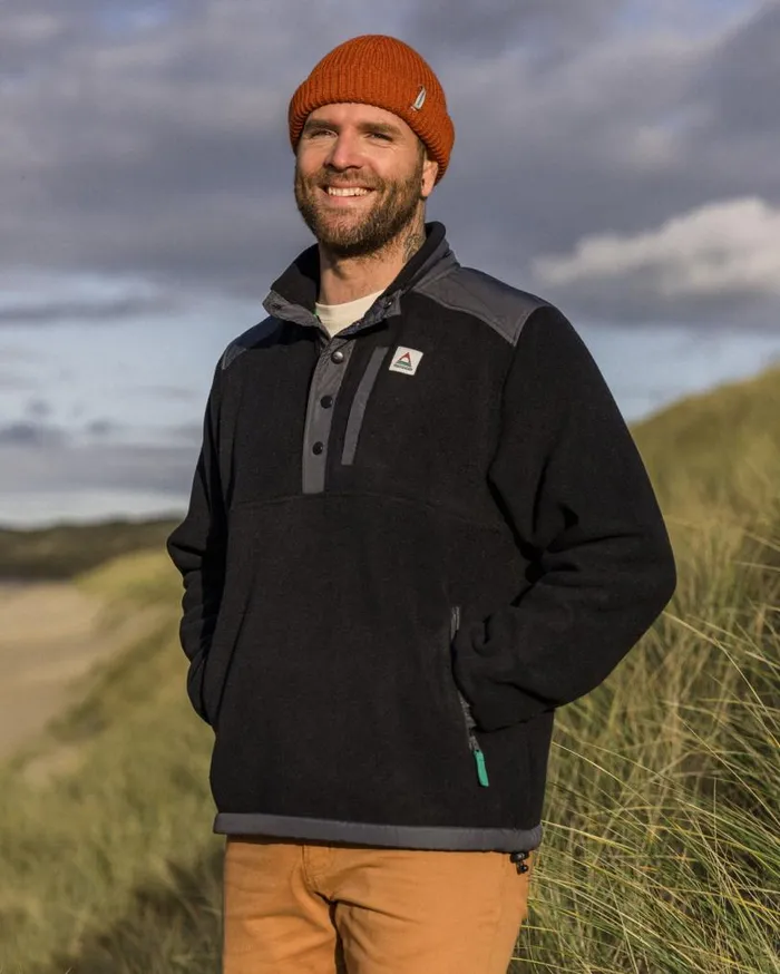 Passenger Clothing Solace Recycled SherpaLined Polar Fleece Black Men Fleece