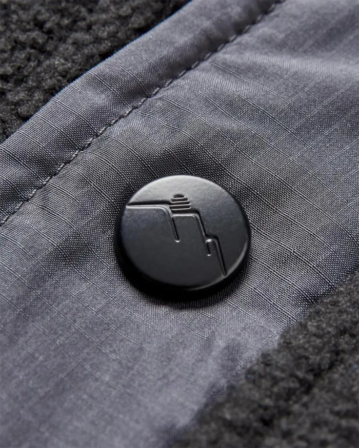 Passenger Clothing Solace Recycled SherpaLined Polar Fleece Black Men Fleece