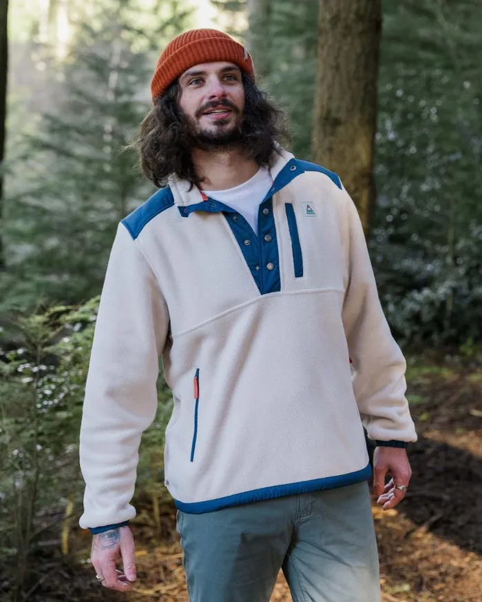 Passenger Clothing Solace Recycled SherpaLined Polar Fleece Vintage White Men Fleece