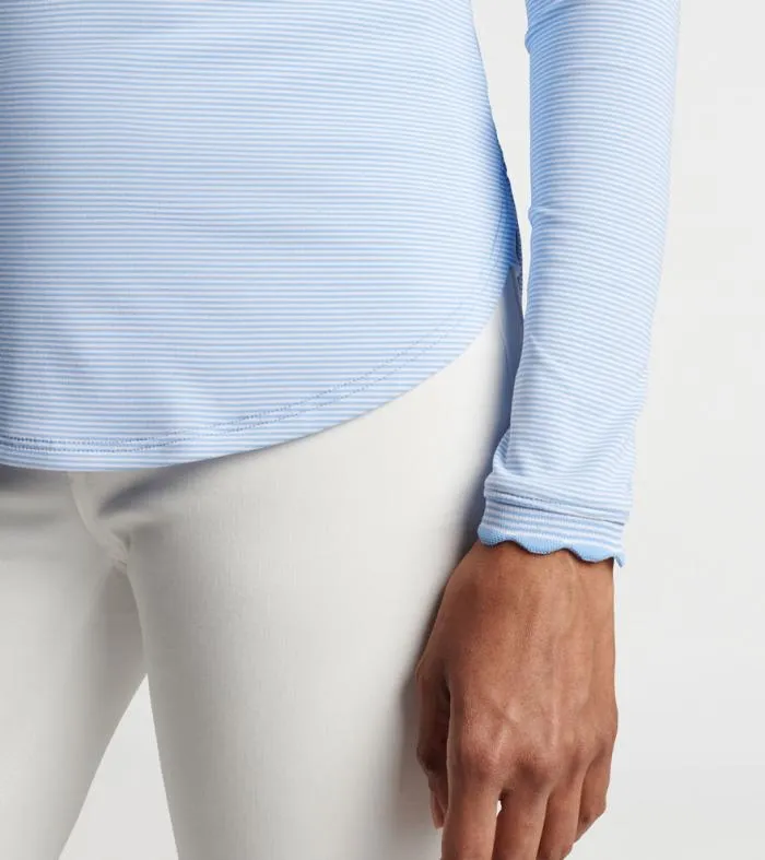 Peter Millar Polos 038 Shirts GolfWomen Opal LongSleeve Stretch Jersey Polo