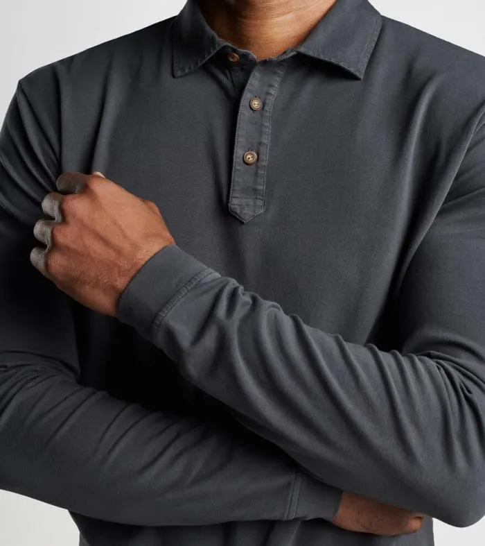 Peter Millar Polos Men Lava Wash LongSleeve Polo