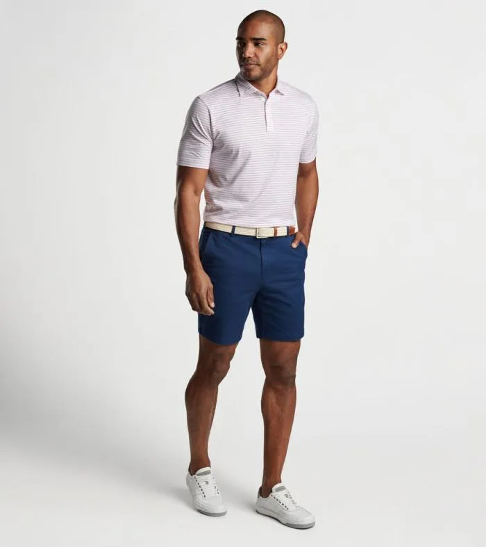 Peter Millar Polos Men Pilot Mill Cedar Stripe ShortSleeve Polo