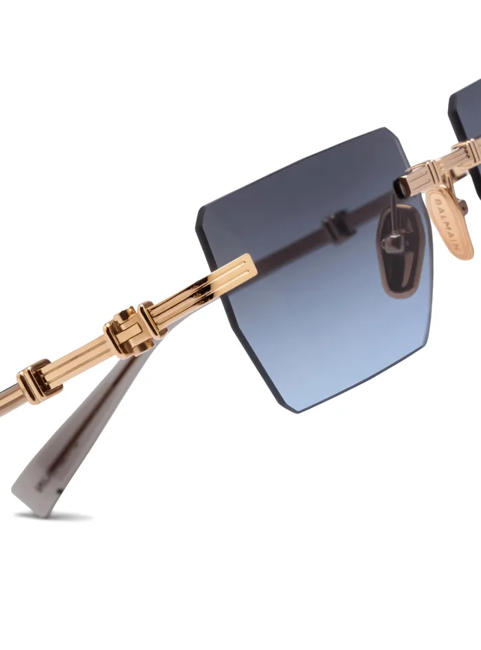 Pierre Sunglasses Blue WomenMen Balmain Eyewear