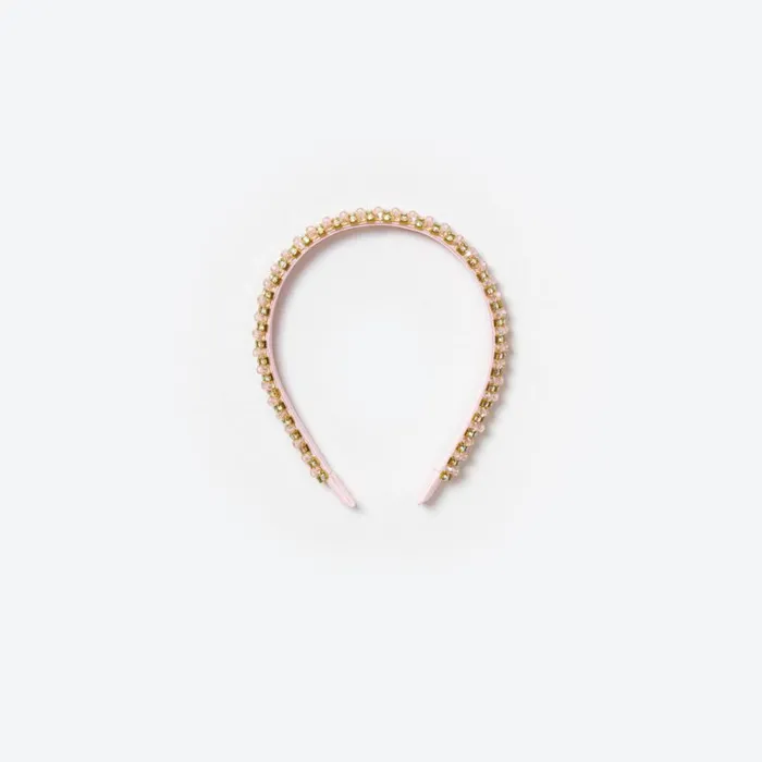 Pink Beaded Headband WomenKids Self Portrait Flower Girl