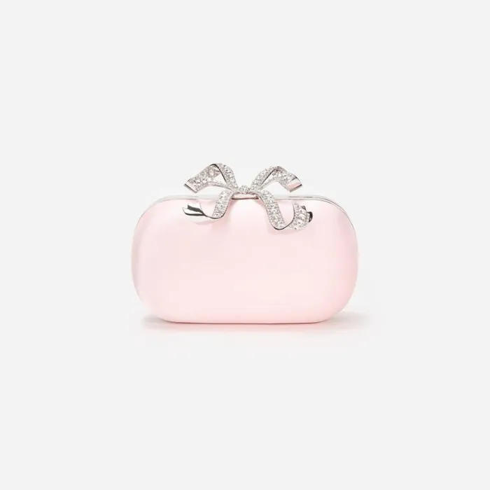Pink Satin Clutch Women Self Portrait Clutch Bags
