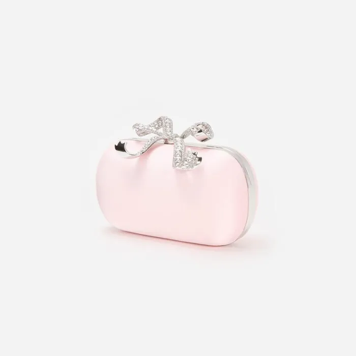 Pink Satin Clutch Women Self Portrait Clutch Bags