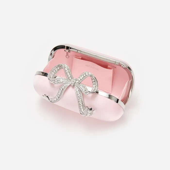 Pink Satin Clutch Women Self Portrait Clutch Bags