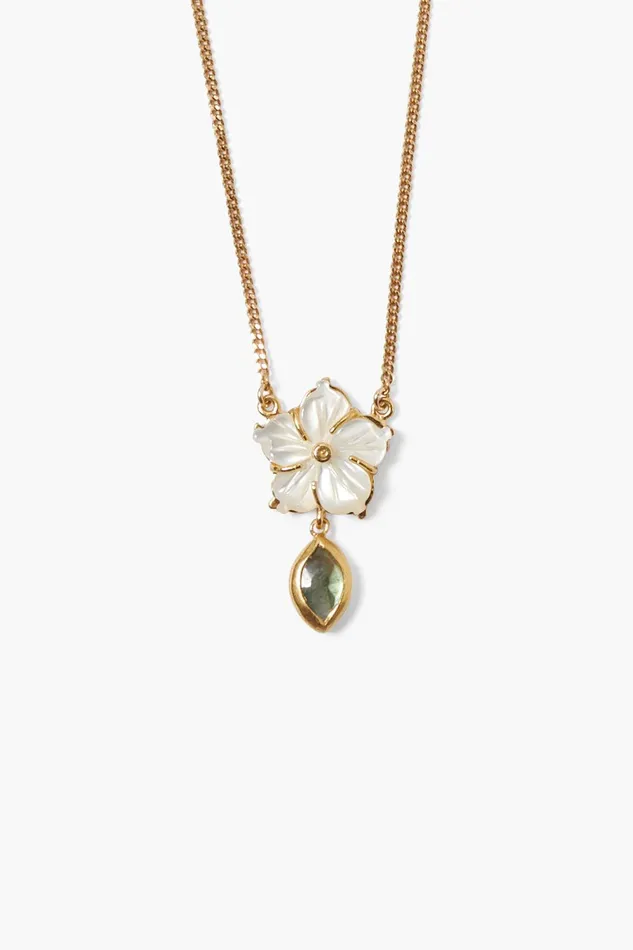 Plumeria Drop Necklace Labradorite Mix Women Chan Luu Necklaces
