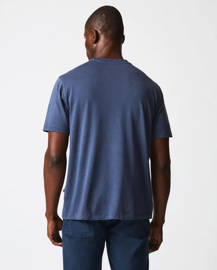 Polos Tees and Henleys Men Billy Reid Washed Tee Navy
