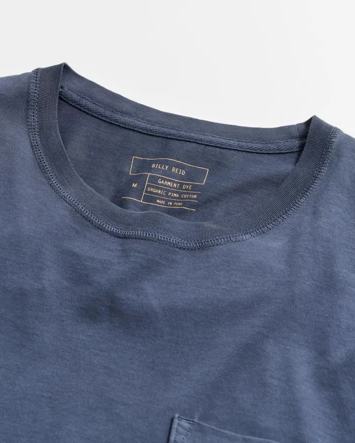 Polos Tees and Henleys Men Billy Reid Washed Tee Navy