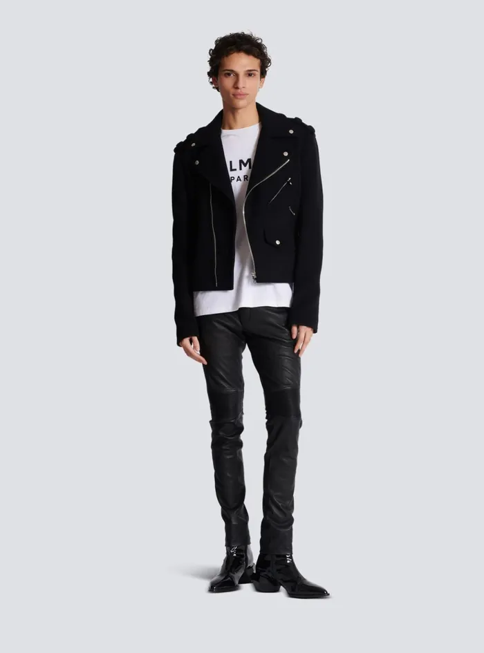 Printed Paris Shortsleeved Tshirt White Men Balmain TShirts