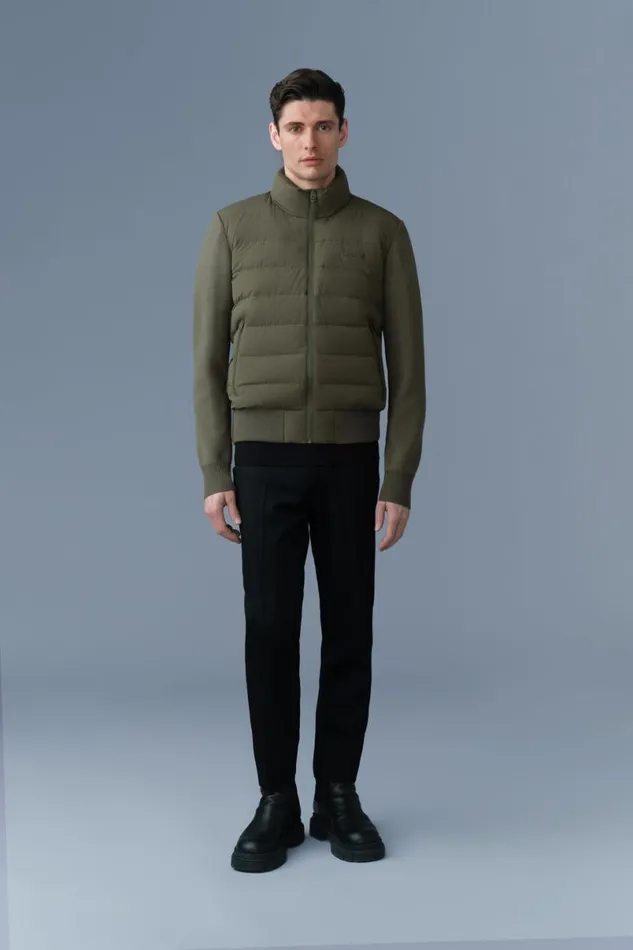 Puffer Men Mackage HANEYCITY Hybrid Light Down Jacket Light Military