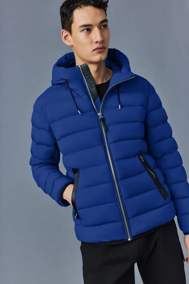 Puffer Men Mackage JACK Agile360 Stretch Light Down Jacket With Hood Carbon