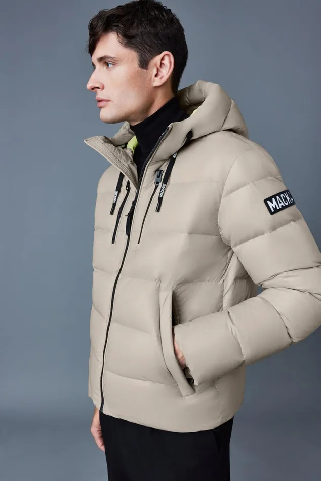 Puffer Men Mackage VICTOR Lustrous Light Down Jacket With Hood For Men Black