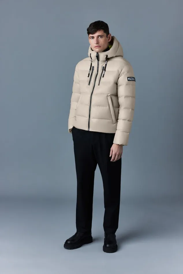 Puffer Men Mackage VICTOR Lustrous Light Down Jacket With Hood For Men Black
