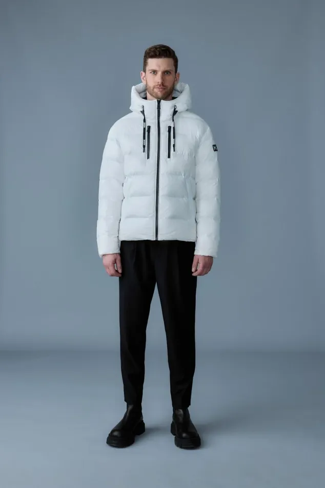 Puffer Men Mackage VICTOR Lustrous Light Down Jacket With Hood For Men Black