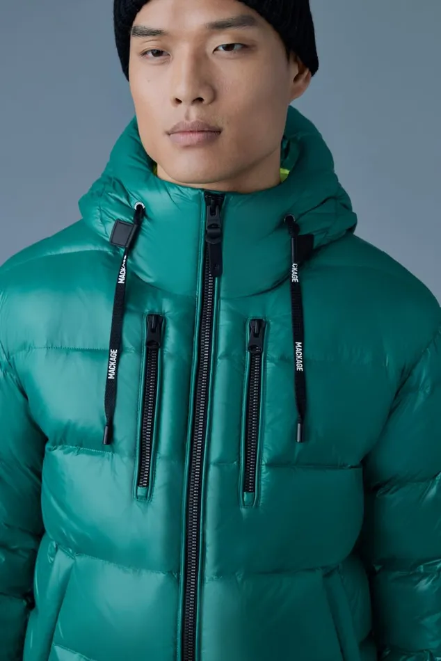 Puffer Men Mackage VICTOR Lustrous Light Down Jacket With Hood For Men Black