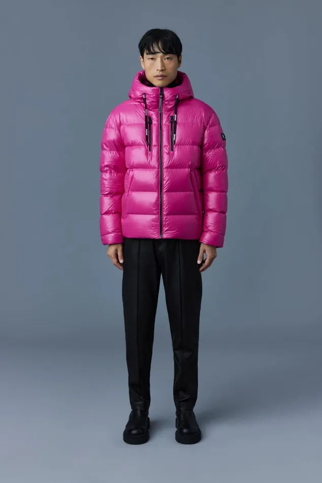 Puffer Men Mackage VICTOR Lustrous Light Down Jacket With Hood For Men Black