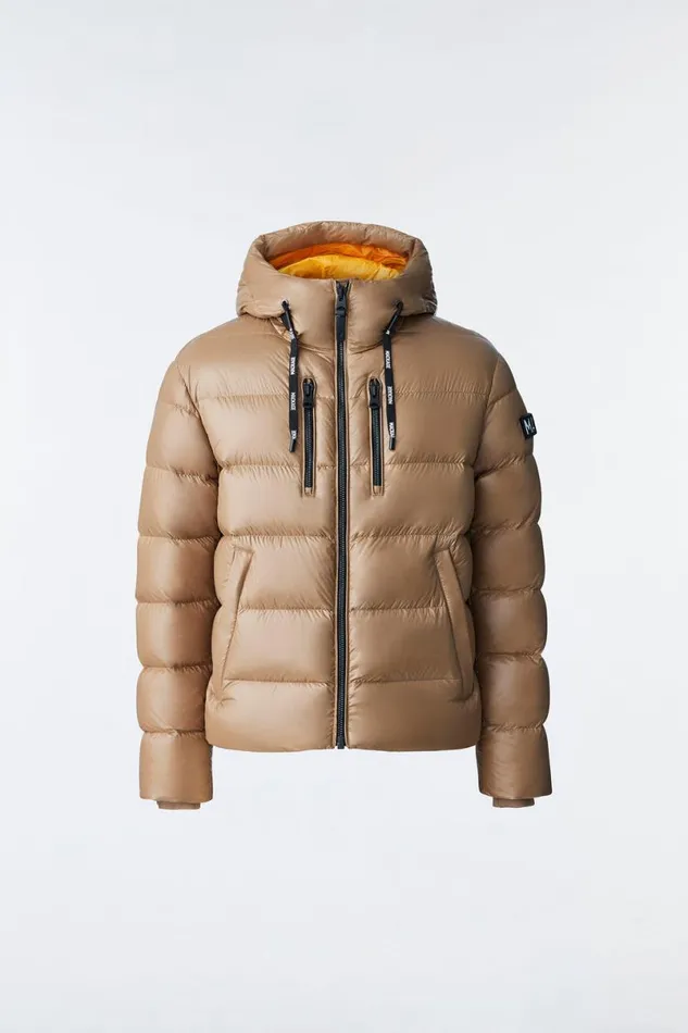 Puffer Men Mackage VICTOR Lustrous Light Down Jacket With Hood For Men Black
