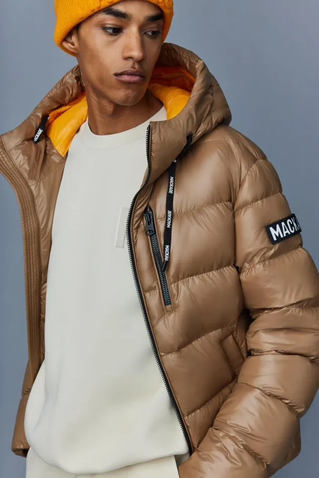 Puffer Men Mackage VICTOR Lustrous Light Down Jacket With Hood For Men Black