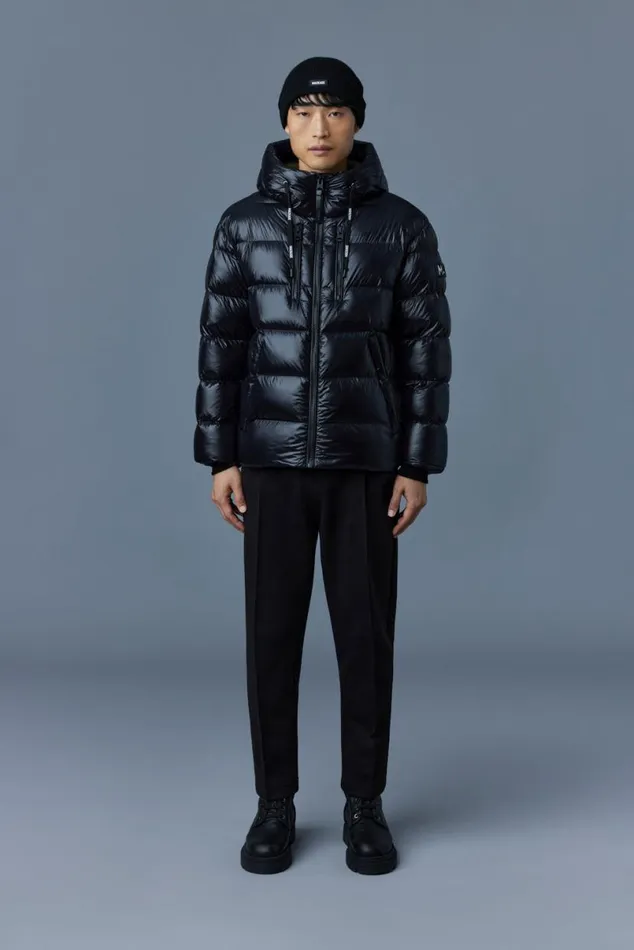 Puffer Men Mackage VICTOR Lustrous Light Down Jacket With Hood For Men Black