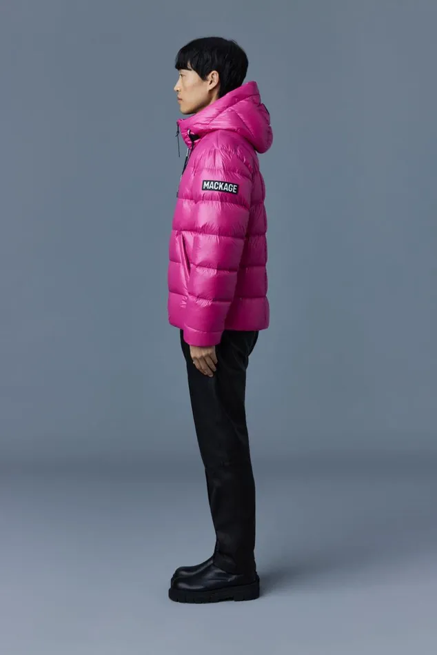 Puffer Men Mackage VICTOR Lustrous Light Down Jacket With Hood For Men Black