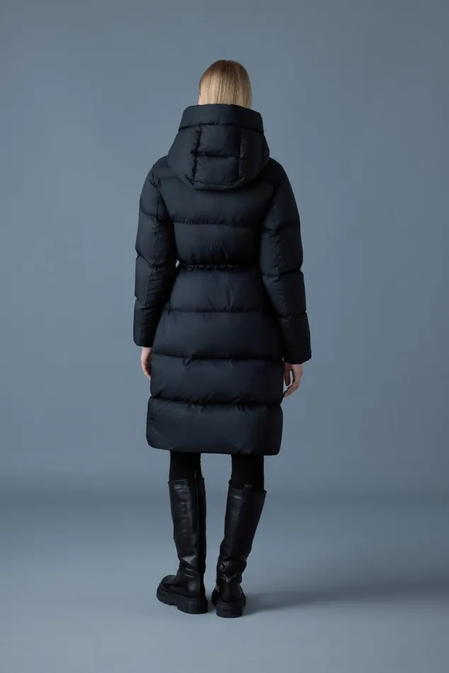 Puffers Women Mackage ISHANISW Softwash Long Down Coat With Hood Garnet Puffers Women Mackage ISHANISW Softwash Long Down Coat With Hood Garnet